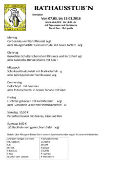 Men&uuml;plan - rathausstuben