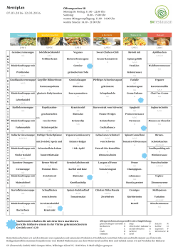 Speiseplan  - Campus Café & Restaurant