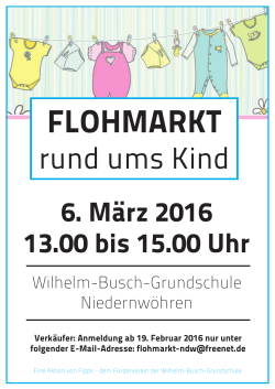 Plakat Flohmarkt - Wilhelm-Busch