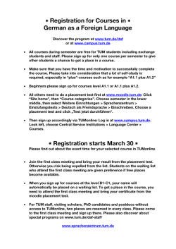 Information on Registration