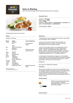Huhn in Riesling