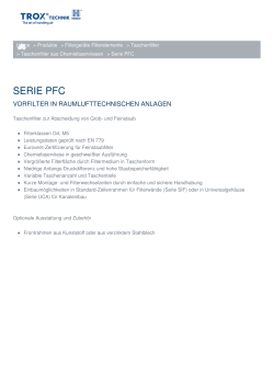serie pfc - TROX HESCO Schweiz AG