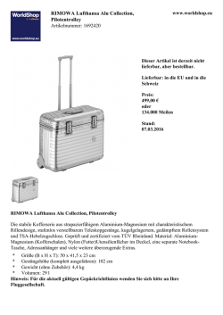 RIMOWA Lufthansa Alu Collection, Pilotentrolley
