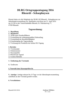 Tagesordnung - DLRG Rheurdt