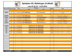 Spielplan VfL Waiblingen (Fußball)