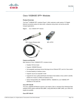 Cisco 10GBASE SFP+ Modules
