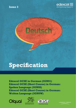 Specification - Edexcel