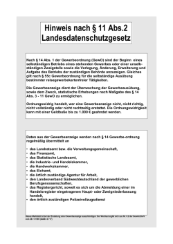 Hinweis nach &sect; 11 Abs.2 Landesdatenschutzgesetz