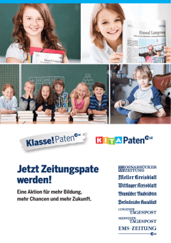 Jetzt Zeitungspate werden!