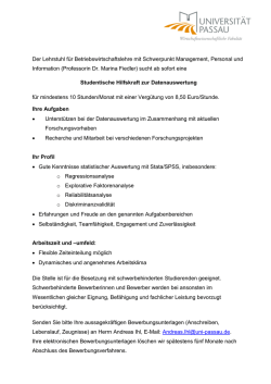 Lehrstuhl für Betriebswirtschaftslehre mit Schwerpunkt Management