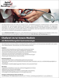 Chefarzt (m/w) Innere Medizin