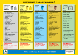 MBETURINAT TI KLASIFIKONI MIRË Telefon për informata: Service