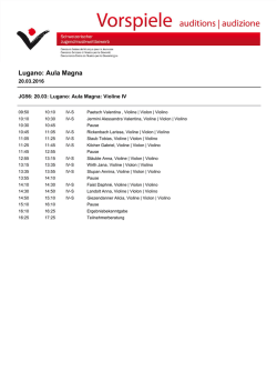 20.03: Lugano: Aula Magna