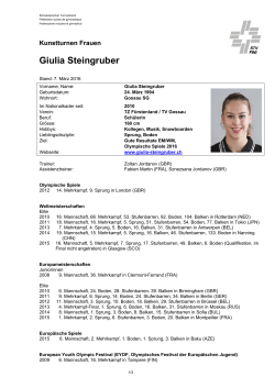 Giulia Steingruber - Schweizerischer Turnverband