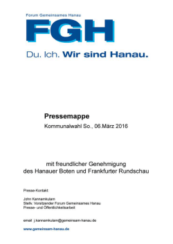 FGH Pressemappe Positionen der Hanauer Parteien 2016