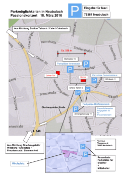Hinweis auf Parkplatzm&ouml;glichkeiten