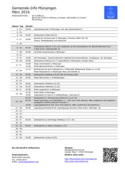Gemeinde-Info Münsingen März 2016