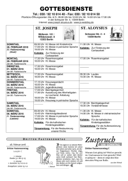 gottesdienste - St. Joseph
