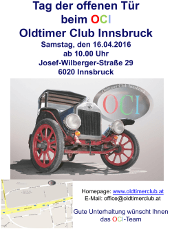 Tag der offenen Tür 2016 - Oldtimer Club Innsbruck