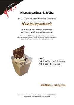 Monatspatisserie - im Schneiders Quer!