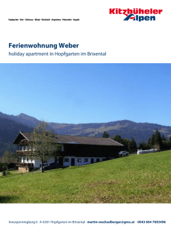 Ferienwohnung Weber in Hopfgarten im Brixental