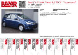 Ford (D) C-MAX Trend 1,6 TDCi * Topzustand