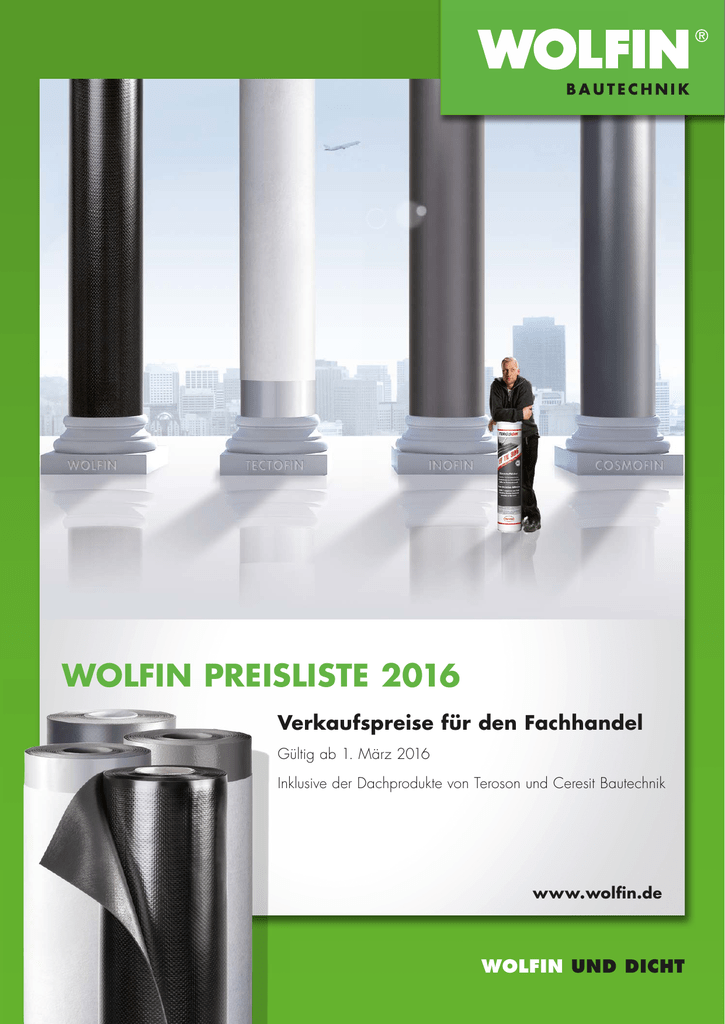 Wolfin preisliste 2016