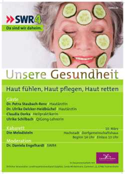 Haut f&uuml;hlen, Haut pflegen, Haut retten