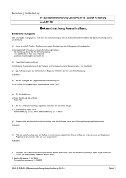 UI- Dünnschichtmarkierung Land 2016 - Schleswig