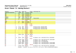 Druck / Klasse 7.3. / Montag Woche-C - Gymnasium Essen