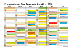 Kalender 2016 - Feuerwehr Lenzkirch