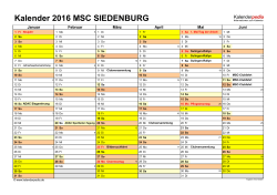 Kalender 2016 Niedersachsen - MSC