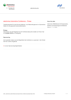 electronica Automotive Conference – Preise