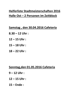 2016-04-30 Stadtmeisterschaften 2016 Helferliste Cafeteria
