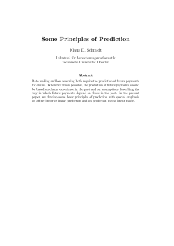 Some Principles of Prediction - Technische Universität Dresden
