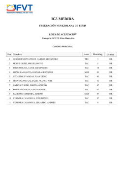 ig3 merida - Federaci&oacute;n Venezolana de Tenis