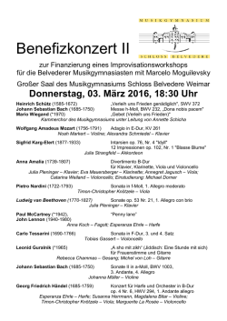 Programm - Musikgymnasium Schloss Belvedere