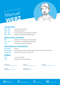 Lebenslauf - Manuel Werz