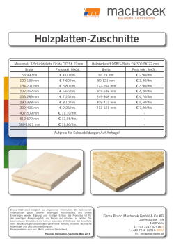 Holzplatten-Zuschnitte - Bruno Machacek GmbH & Co KG