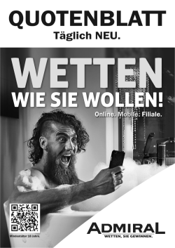 Admiral Filialquoten vom 02.03.2016