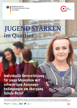 JUGEND ST&Auml;RKEN im Quartier - Bundesministerium f&uuml;r Familie