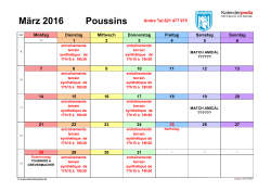 Kalender März 2016