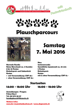 Plauschparcours Samstag 7. Mai 2016 Normale Runde