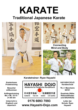 Hayashi Dojo - Karate - Poster 2016
