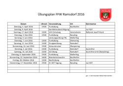 Übungsplan FFW Ramsdorf 2016