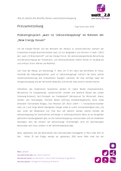 Podium "watt ist Sektorenkopplung"