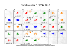 Mondkalender für den März 2016
