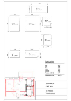 Grundriss mit Maßangaben