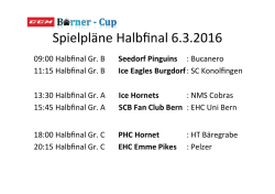 Halbfinal Spielplan 6.3