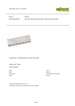 Data sheet from 22.10.2012 Item no.: 790